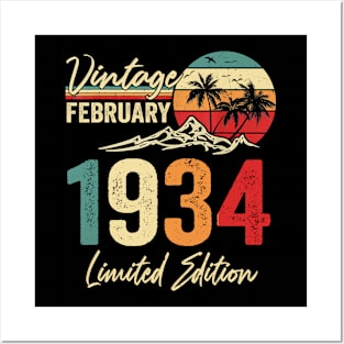 vintage birthday 1934 retro Posters and Art